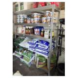 METAL FRAME, WOOD INSERT INDUSTRIAL RACK
