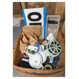 LONGABERGER BASKET W/ PLANT TWIST TIES & SUPPLIES