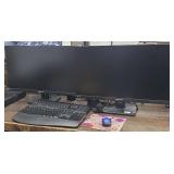 (2) AMAZON 27 INCH MONITORS W/ KEYBOARDS