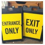 (2) DIRECTIONAL SIDEWALK SIGNS