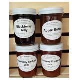 (4) STRAWBERRY JAM, APPLE BUTTER & JELLY