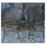 (2) WROUGHT IRON CHAIRS