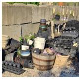 LARGE LOT OF POTS, PLANT BUCKETS