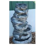 WATERFALL FOUNTAIN, PLASTIC, DAMAGE ON TOP