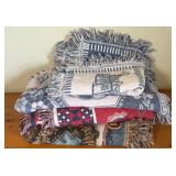 (4) THROWS/ WALL HANGINGS