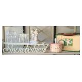 SNOWBABIES SLED, BOX, STANDS. LONGABERGER BASKET