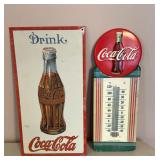 COCA COLA THERMOMETER & SIGN