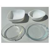 PYREX BOWLS, PIE PLATE & BAKER