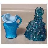 SOUTHERN LADY PAPER WEIGHT & SMALL PITCHER