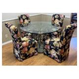 FORMAL PATIO / DINETTE TABLE W/ (4) CHAIRS
