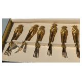 JANIS GOLD PLATED COCKTAIL FORKS