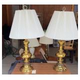 (2) BRASS TABLE LAMPS