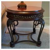 (2) ORNATE ROUND END TABLES