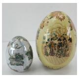 (2) CERAMIC DECORATOR EGGS