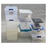 (9) ASSTD CLEAR TOTES