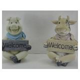 WELCOME COW & PIG STATUES
