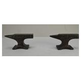 (2) CAST IRON PAPERWEIGHTS: FARMALL & JOHN DEERE