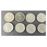 (8) BUFFALO NICKELS WITH DATES