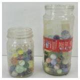 (2) JARS OF MARBLES