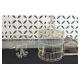 VINTAGE METAL BIRD CAGES, DECOR