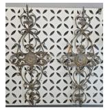 PAIR METAL WALL ART PIECES