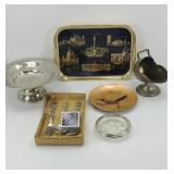 DECORATIVE TRAY, METAL SERVING PCS