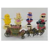 ANTIQUE TIN HORSE & CARRIAGE, SUN CATCHERS