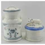 (2) FARM COOKIE JARS