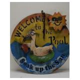 WELCOME TO THE POOL METAL 3D SIGN