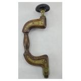 ANTIQUE HAND DRILL - WOOD AND BRASS