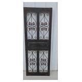 WOOD FRAMED, METAL INSERT WALL ART