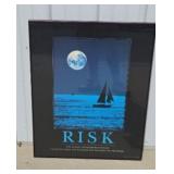 INSPIRATIONAL FRAMED POSTER RISK