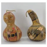 (2) DECORATIVE GOURDS