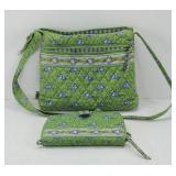 VERA BRADLEY PURSE WITH MATCHING CLUTCH