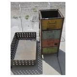 INDUSTRIAL PARTS CABINET & ROLLING PRODUCTION CART