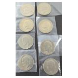 (8) UNCIRCULATED EISENHOWER DOLLAR COINS