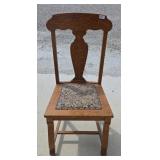 ANTIQUE T BACK CHAIR