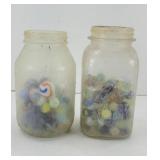 (2) JARS OF MARBLES
