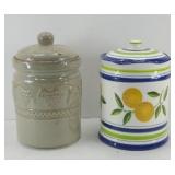 (2) FRUIT COOKIE JARS