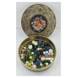 CANDY TIN WITH MARBLES