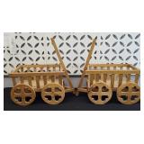 (2) DECORATIVE WOOD FLOWER CARTS