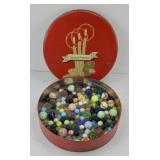 CANDY TIN WITH MARBLES