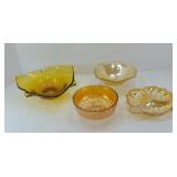 AMBER & IRIDESCENT GLASSWARE