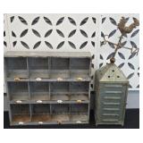 METAL NESTING BOX, WEATHER VEIN