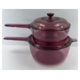 (2) VISION CORNING WARE PANS