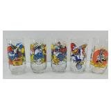 CARTOON GLASSES: (3) SMURFS, BUGS BUNNY, WOODY