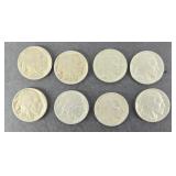 (8) BUFFALO NICKELS WITH DATES