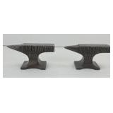(2) HARLEY DAVIDSON CAST IRON ANVILS
