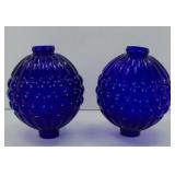 (2) COBALT BLUE LIGHTNING ROD BALLS