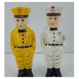 (2) CAST IRON SERVICEMAN BANKS